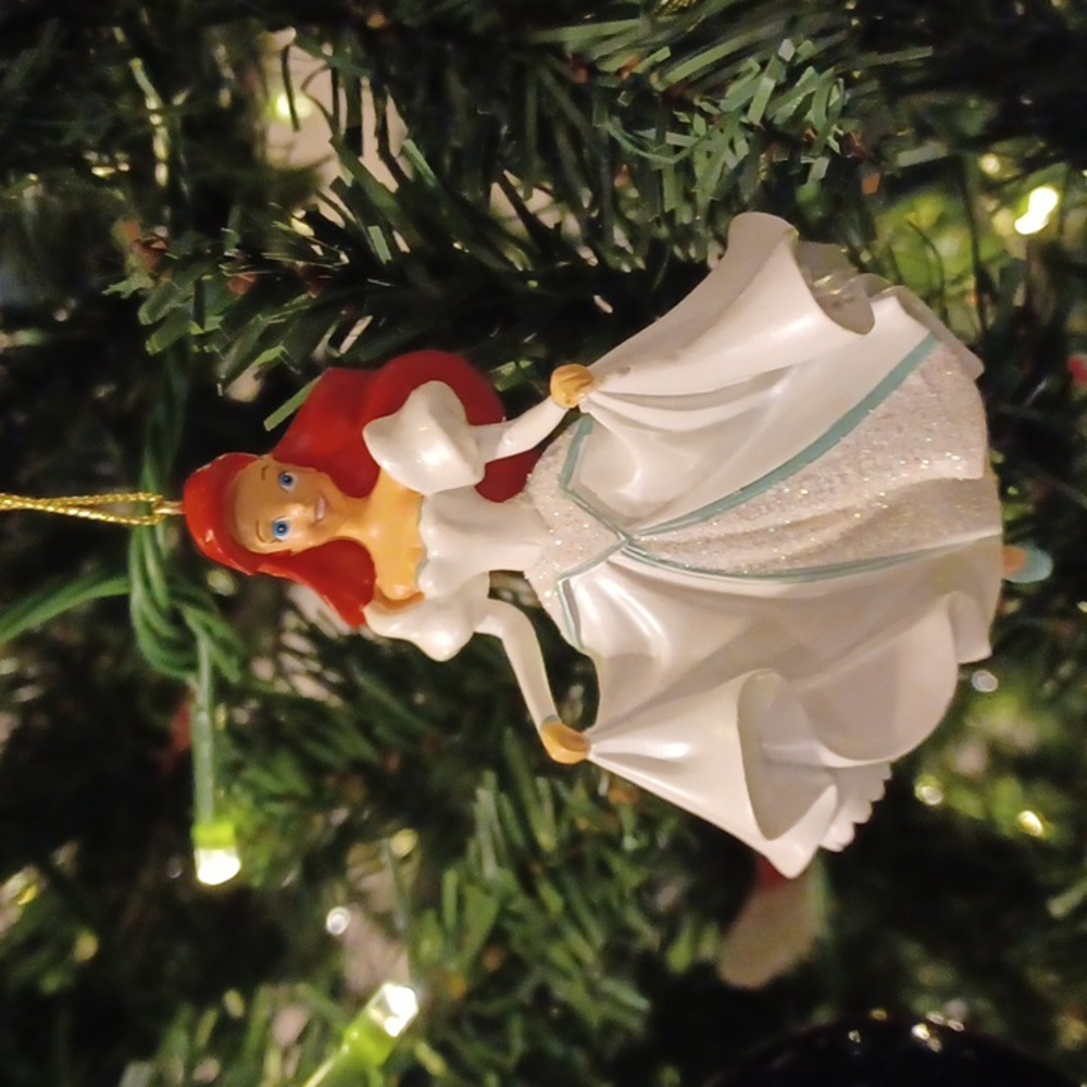 Disney Ariel The Little Mermaid Wedding Gown Porcelain Christmas Ornament